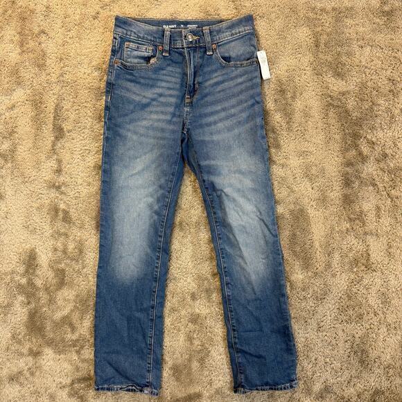 NWT Old Navy Straight Leg Jeans Built In Flex Boys Size 12 - Picture 1 of 7